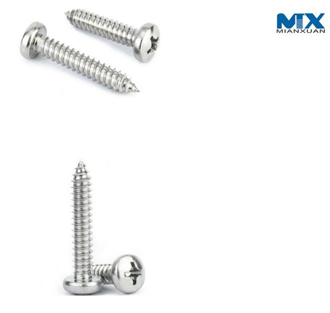 Tornillos para madera de cabeza redonda empotrados en cruz