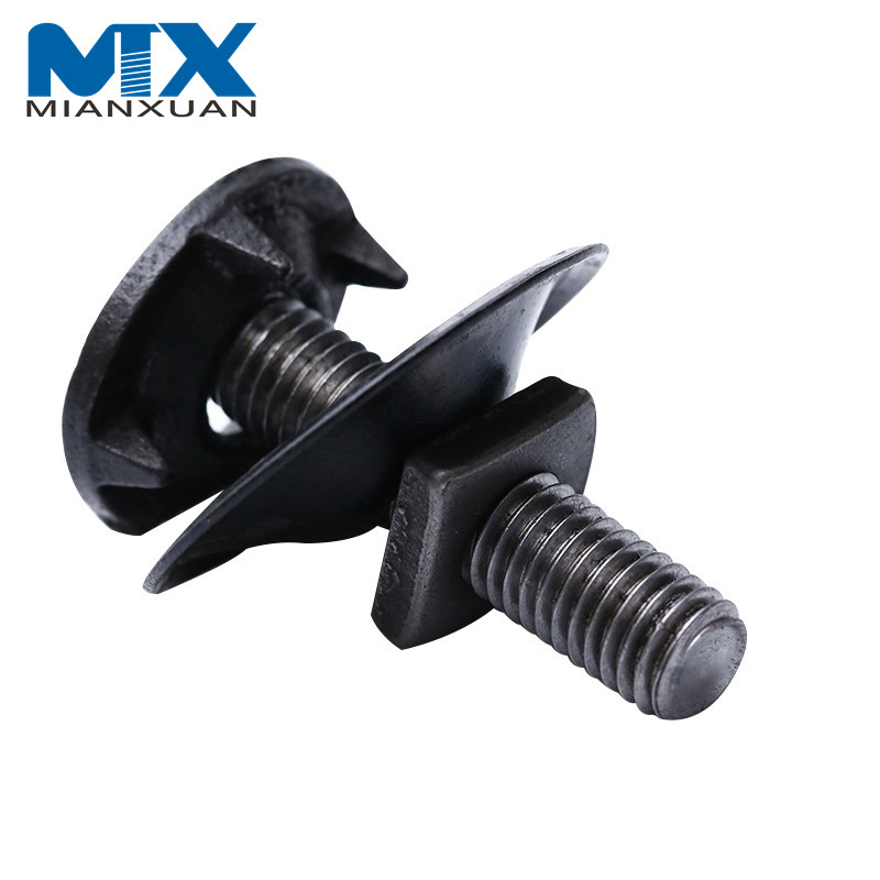 DIN15237 Tornillo de correa de cubo de elevador con colmillos de cabeza avellanada plana de 2 dientes lisos