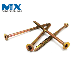 Tornillos para aglomerado con accionamiento Torx de cabeza avellanada y 6 puntas