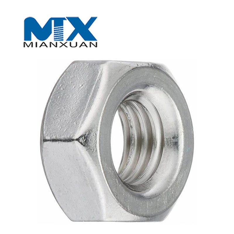Acero al carbono 4.8 8.8 10.9 12.9 Tuerca hexagonal de acero dulce DIN 562 557 Tuerca hexagonal DIN557 DIN562 M12 M14 M16 M20 Zinc Negro Llano Galvanizado