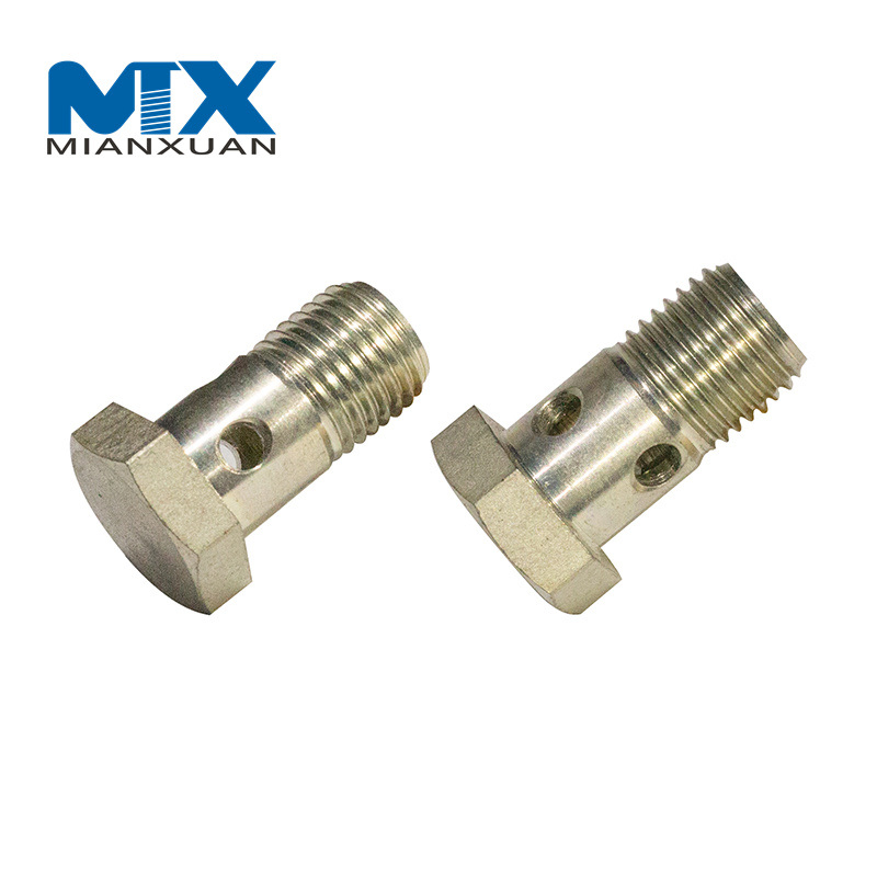 Montaje del banjo del acero de carbono del perno del banjo de dos agujeros M18*1.5 DIN7643