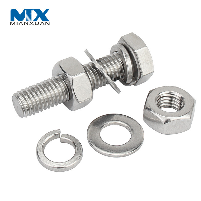 Arandela de tornillo de tuerca hexagonal de grado 8,8 de fabricación de China DIN931 DIN933