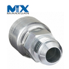 Adaptador de acoplamiento de conector métrico hidráulico giratorio de codo de 3/4 Bsp de acero inoxidable