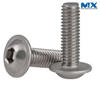 Tornillos de cabeza de botón hexagonal de acero inoxidable con collar