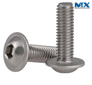 Tornillos de cabeza de botón hexagonal de acero inoxidable con collar