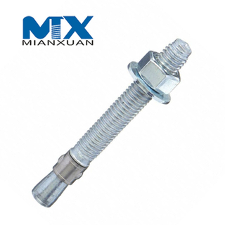 Anclaje blanco de la manga del galvanizado del tornillo del grado 4,8 del acero de carbono real de la fábrica