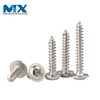 M1.4 M1.7 M2 M2.6 M3 M4 DIN968 304 cabeza redonda Phillips cruzada de acero inoxidable con cuello de arandela tornillo autorroscante de madera