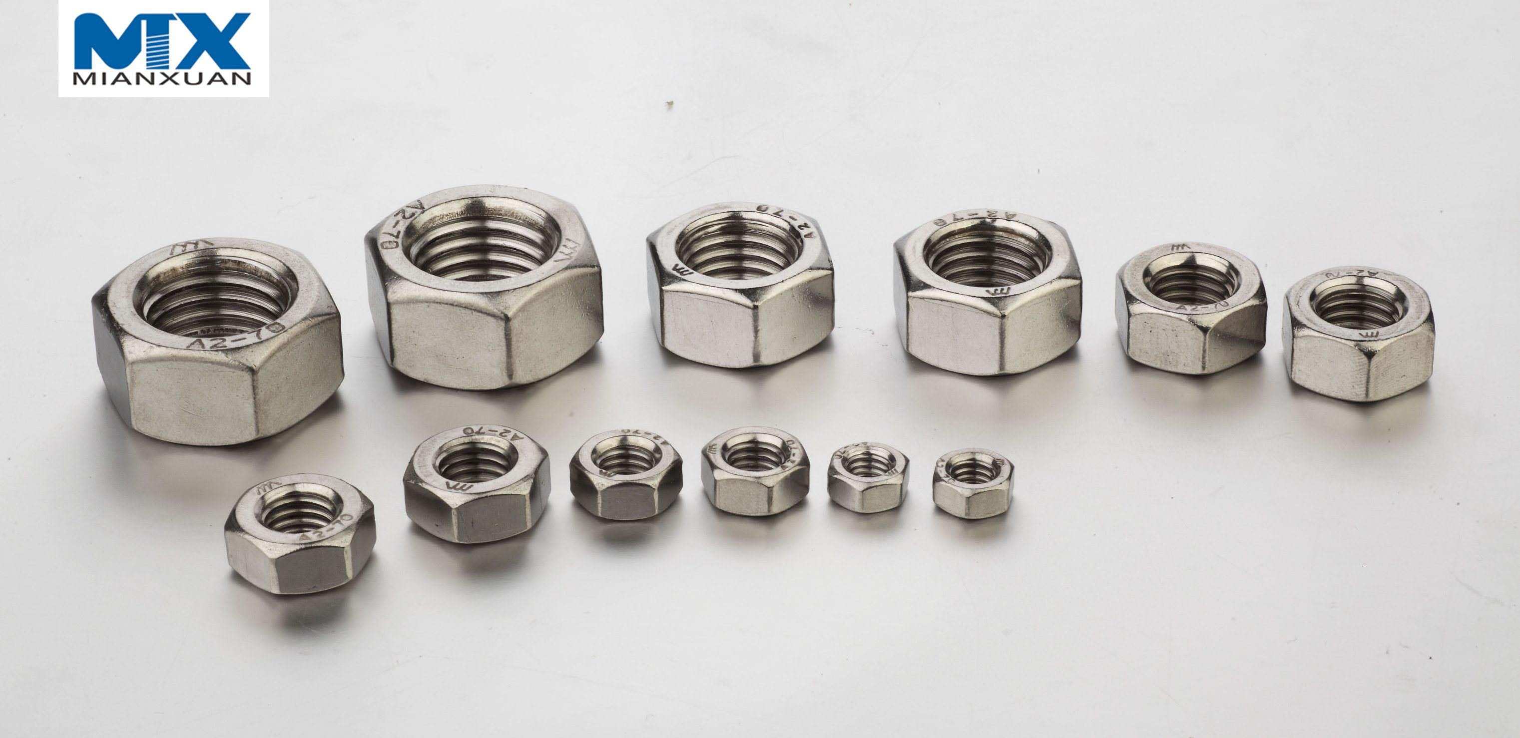 Tuercas hexagonales ANSI ASME para construcción