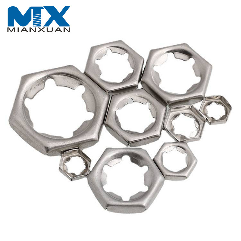 Contratuerca hexagonal de acero inoxidable DIN7967 M6-M48 Contratuerca autoblocante hexagonal