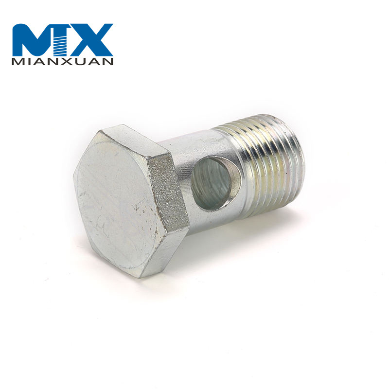 DIN7643 Montaje de banjo hidráulico Perno de banjo hueco de acero al carbono con orificio
