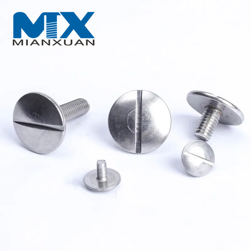 Tornillos de cabeza cilíndrica ranurada grande Tornillos de cabeza ranurada con cabeza grande