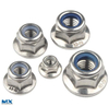 Tuercas hexagonales de acero al carbono con brida y con inserto no metálico