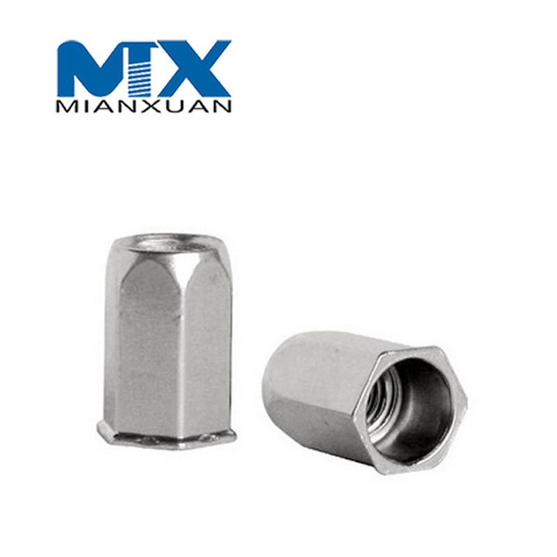 Tuercas de remache de inserción ODM hexagonales completas personalizadas OEM 8m para hardware