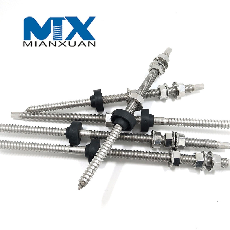 Perno de suspensión Rosca Fabricante de suspensión Tornillo Acero inoxidable A2-70 Doble