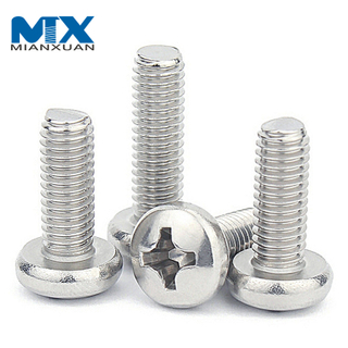 Todos los tornillos Phillips de cabeza plana de tornillo de máquina empotrado en cruz de acero inoxidable DIN7985 de todos los tamaños