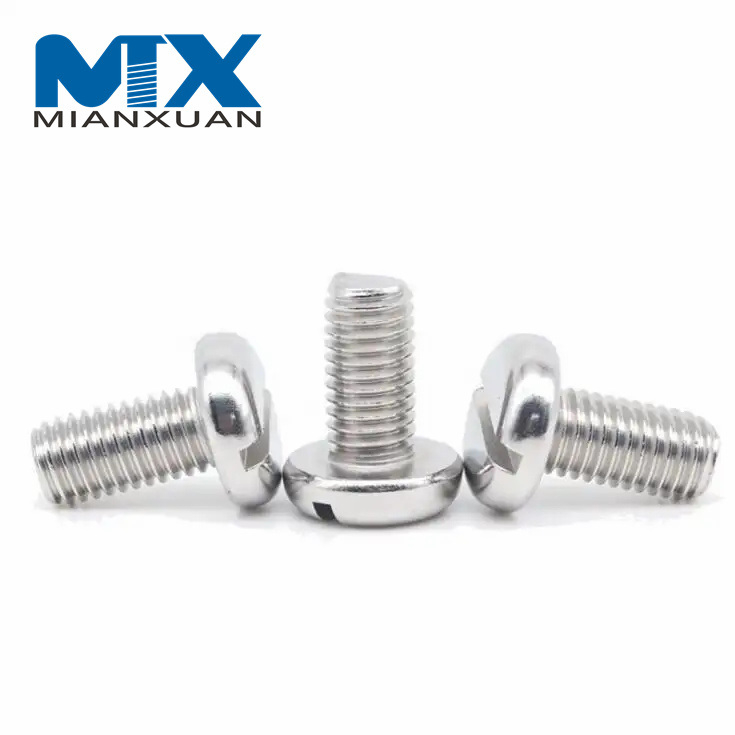 Tornillos ranurados de cabeza de queso de acero inoxidable DIN84