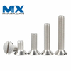 DIN963 Acero inoxidable 304 316 Tornillo de máquina de cabeza avellanada elevada ranurada con una ranura