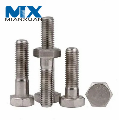 Tornillo con cabezal hexagonal Perno Pernos de vástago de ajuste hexagonal