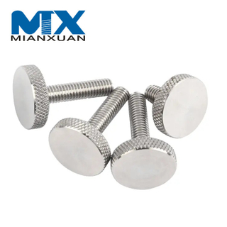Tornillo moleteado de cabeza plana