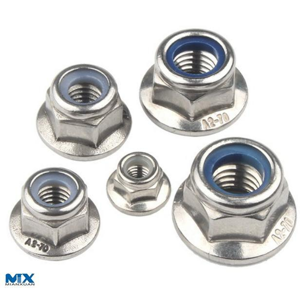 Tuercas hexagonales de par predominante con brida y con inserto no metálico