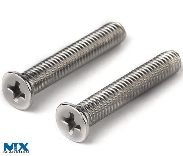 Tornillos de cabeza plana empotrados de pH de acero inoxidable