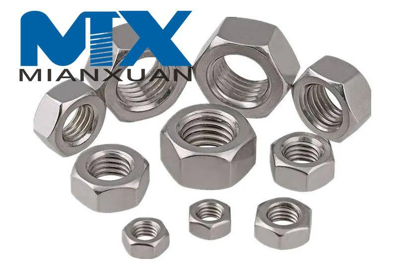 Tuerca hexagonal de acero inoxidable DIN934 A2-70 A4-80