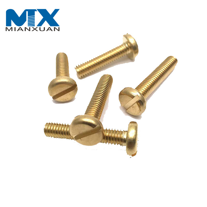 Tornillos de máquina para fabricar tornillos para paneles de yeso con cabeza plana de acero inoxidable ranurada DIN85 de cabeza redonda de alta calidad