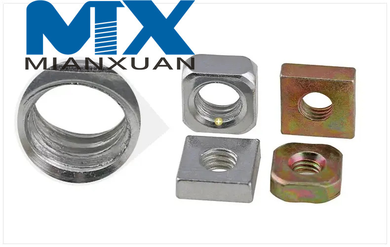 Tuerca cuadrada Acero Zinc Tamaño métrico M5 M6 M8 M10 DIN557