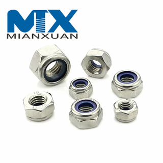 Tuercas de nailon DIN985 Tuercas hexagonales