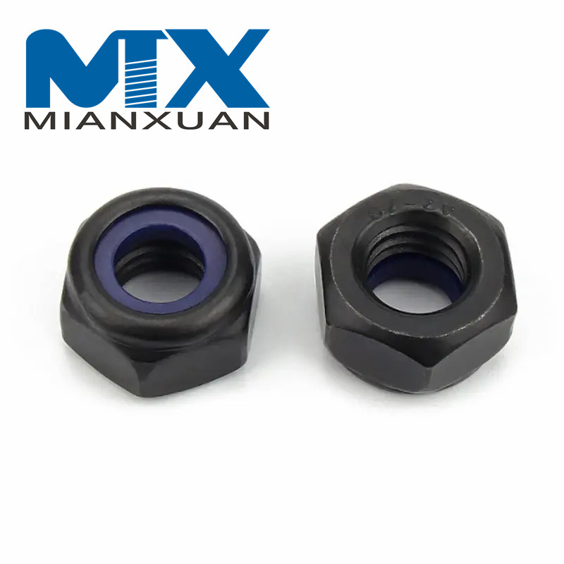 Tuerca de seguridad de nailon hexagonal DIN985