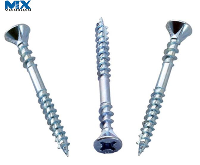 Tornillos para aglomerado de doble cabeza avellanada para construcción