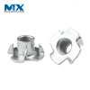 Tuerca en T de acero inoxidable M3 ~ M12 de acero al carbono de cuatro garras DIN1624
