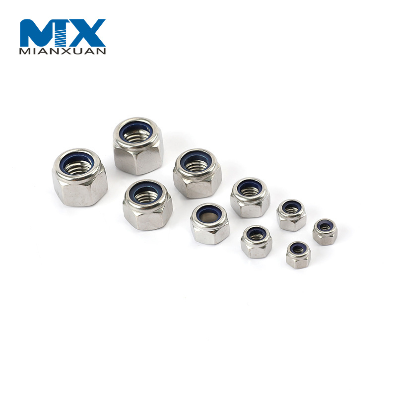 Original Acero inoxidable Ss 304 316 A2 A4 tuerca hexagonal de inserción de nailon grueso DIN982 M8