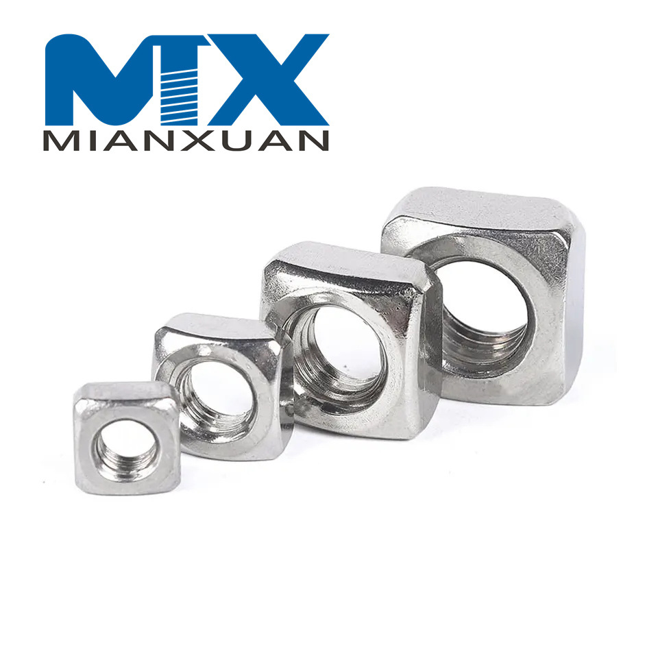 Tuerca hexagonal personalizada de alta calidad DIN557 Tuerca cuadrada de acero inoxidable 304