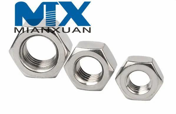 Tuerca hexagonal de acero inoxidable A2 A4 SS304 SS316