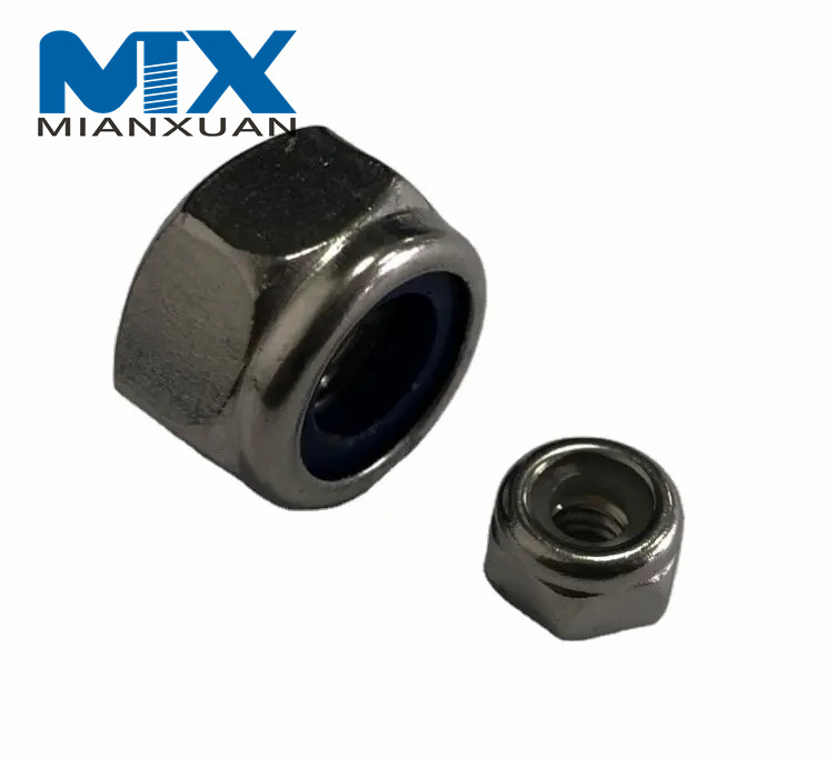 Tuercas de inserción de nailon hexagonales DIN985 Tuercas autoblocantes de nailon