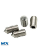 Tornillos de fijación hexagonales de acero inoxidable con punta plana