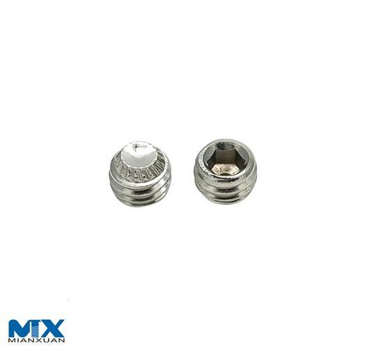 Tornillos de fijación hexagonales de acero inoxidable con punta plana