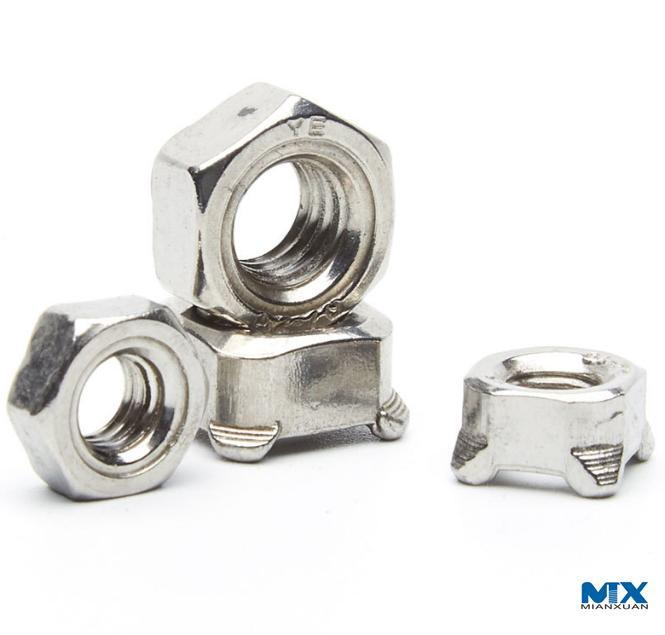Tuercas soldadas hexagonales de acero inoxidable