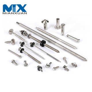 M10X200mm SS304 Techo de metal Sistema fotovoltaico Tornillo de pasador Perno de suspensión galvanizado de doble cabeza para montaje solar