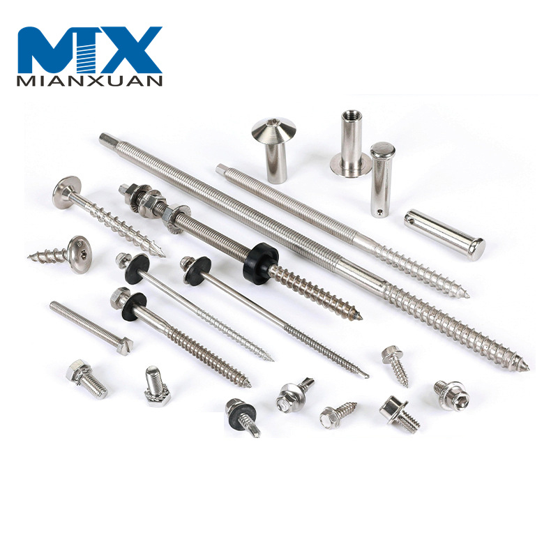 M10X200mm SS304 Techo de metal Sistema fotovoltaico Tornillo de pasador Perno de suspensión galvanizado de doble cabeza para montaje solar