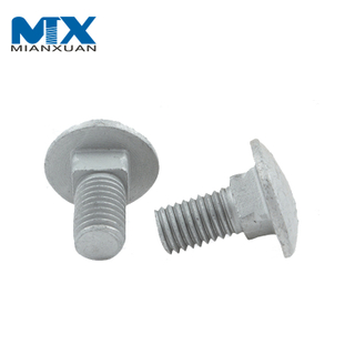 Pernos de carro con perno de cuello cuadrado DIN603 Pernos de cuello cuadrado con cabeza de seta