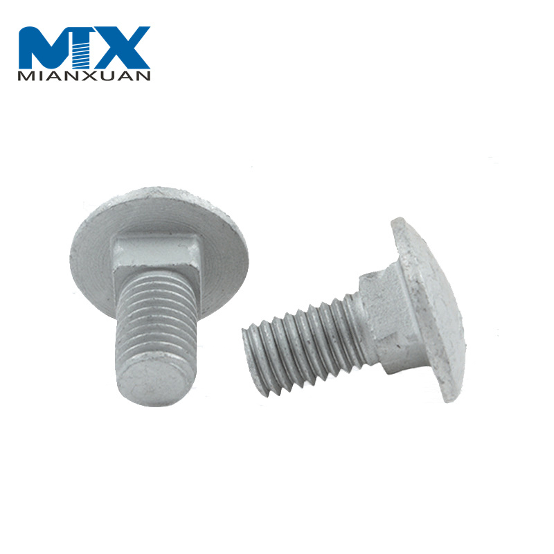 Pernos de carro con perno de cuello cuadrado DIN603 Pernos de cuello cuadrado con cabeza de seta
