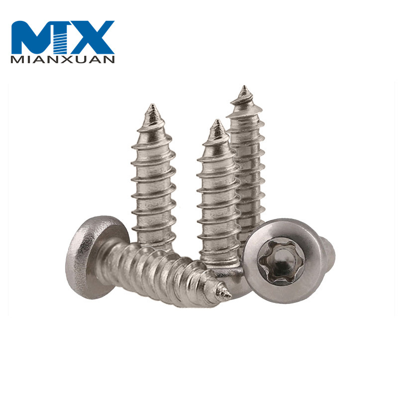 Tornillo autorroscante de cola puntiaguda antirrobo de seguridad con ranura Torx avellanada especial