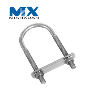 Acero al carbono 4,8 8,8 10,9 12,9 Sujetador de perno en U de acero dulce con tuerca hexagonal DIN3570 M12 M14 M16 M20 Galvanizado liso negro de zinc