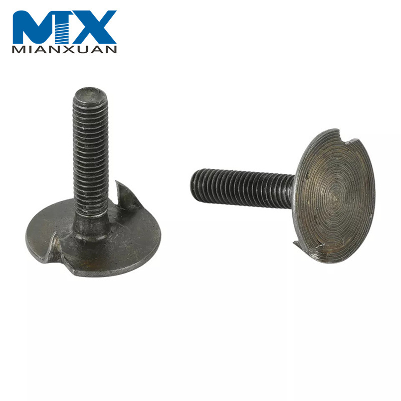DIN15237 Tornillo de correa de cubo de elevador con colmillos de cabeza avellanada plana de 2 dientes lisos