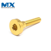 Tornillo escalonado de aluminio de precisión de mecanizado CNC, tornillo escalonado de aluminio para bicicleta