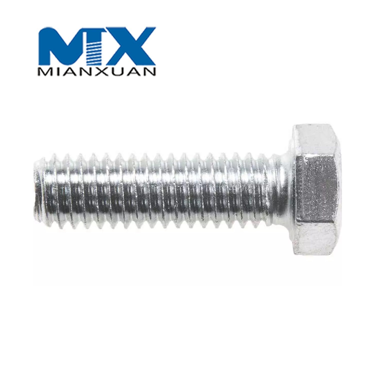 Acero al carbono 4,8 8,8 10,9 12,9 Perno hexagonal de acero dulce ISO4017 Perno hexagonal 4017 M3 M4 M5 M6 M8 Galvanizado liso negro de zinc
