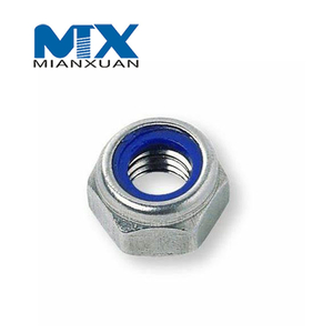 DIN985 Tuerca de inserción de nailon hexagonal Tuerca autoblocante DIN 985 Acero al carbono 4,8 8,8 10,9 12,9 M12 M14 M16 M20 Zinc Negro Llano Galvanizado
