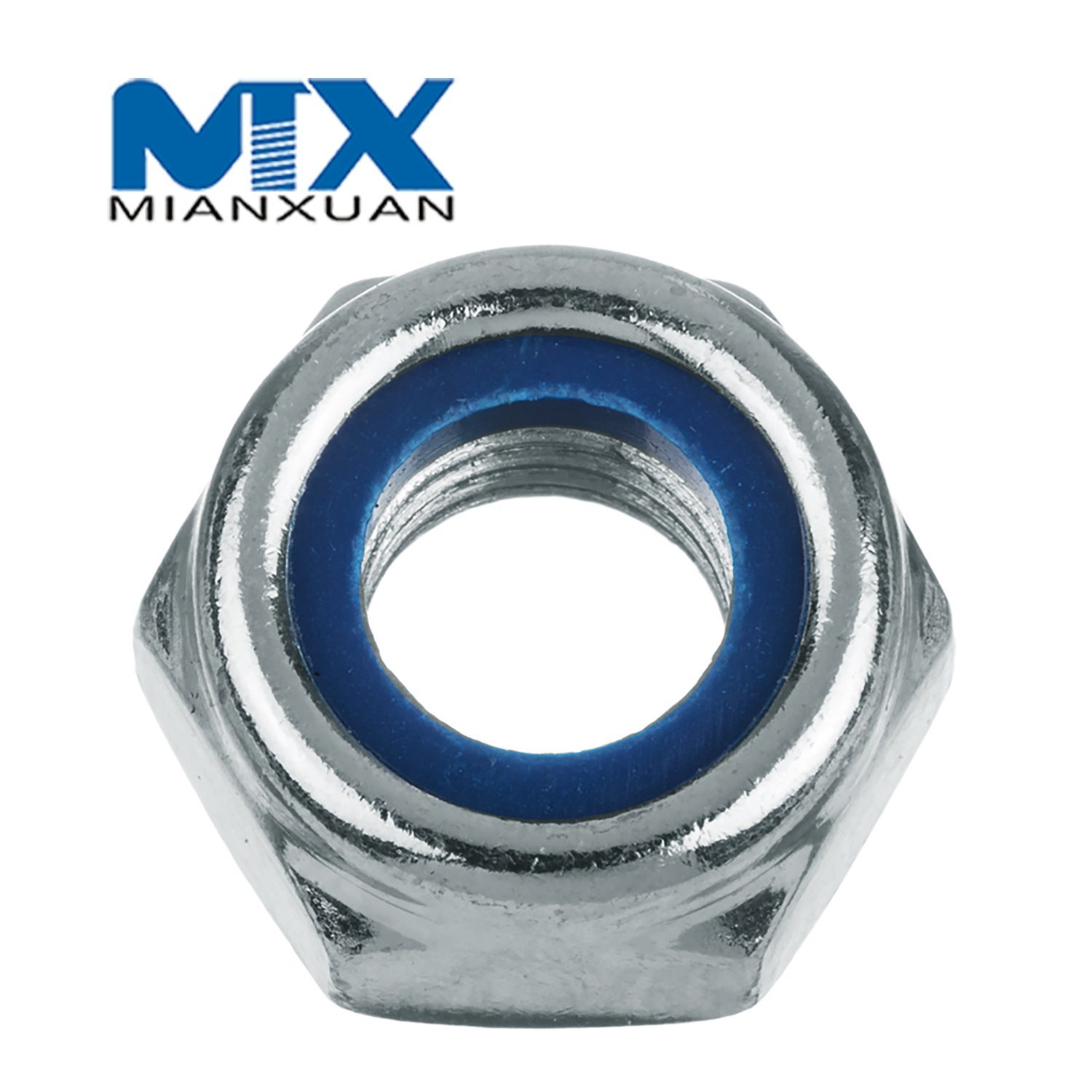 DIN985 Tuerca de inserción de nailon hexagonal Tuerca autoblocante DIN 985 Acero al carbono 4,8 8,8 10,9 12,9 M12 M14 M16 M20 Geomet en escamas de zinc Dacrome Ruspert